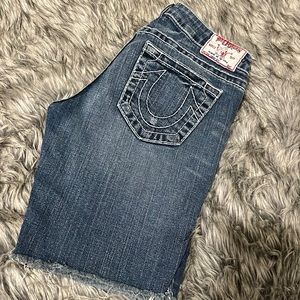 True Religion Brand Jeans high rise knee short